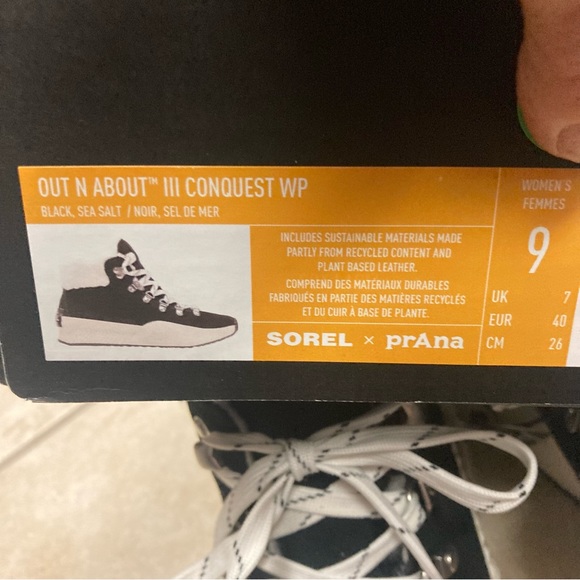 Sorel OUT N ABOUT™ III CONQUEST BOOT. Black & White. Size 9. New in Box. - Picture 16 of 16